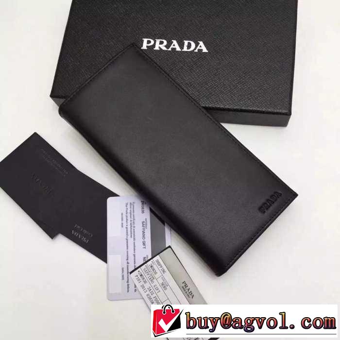 独特な高級感 秋冬 prada プラダ 二つ折り財布 高級感たっぷりなデザイン2色可選