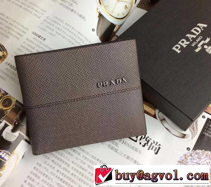 お洒落に 2015秋冬 prada プラダ 洗練された雰囲気　短財布 2色可選
