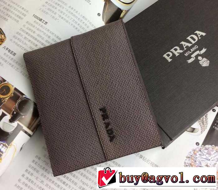 お洒落に 2015秋冬 prada プラダ 洗練された雰囲気　短財布 2色可選