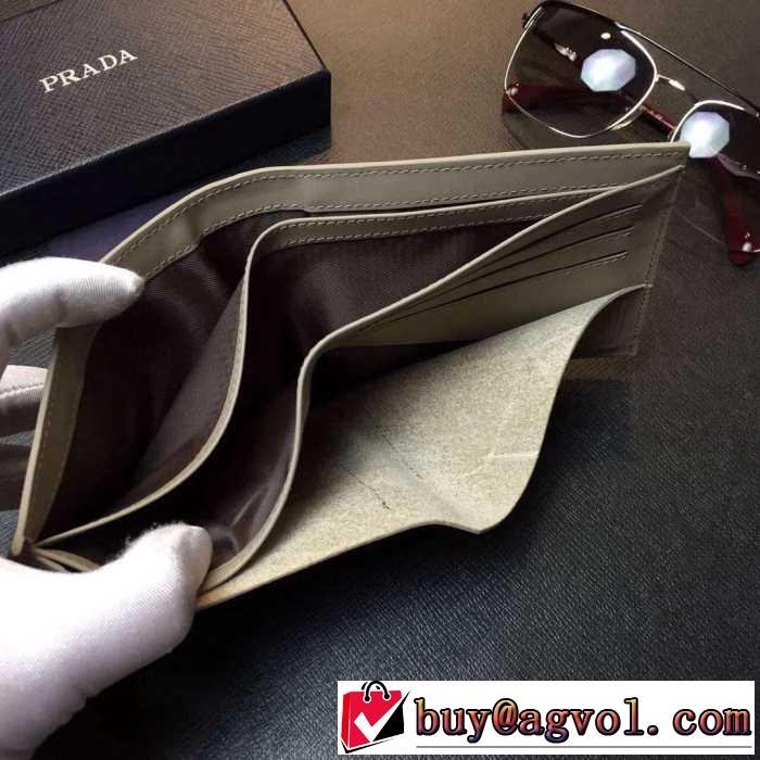 プレゼントに　秋冬 prada プラダ 印象的な短財布 2色可選