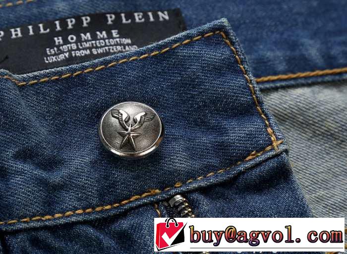 新作! 2015 PHILIPP PLEIN フィリッププレイン 高級感を演出する　ダメージデニム
