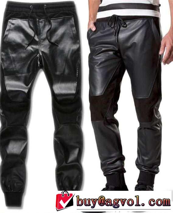 今季セール 2015秋冬 PHILIPP PLEIN フィリッププレイン 美脚効果　レザーパンツ