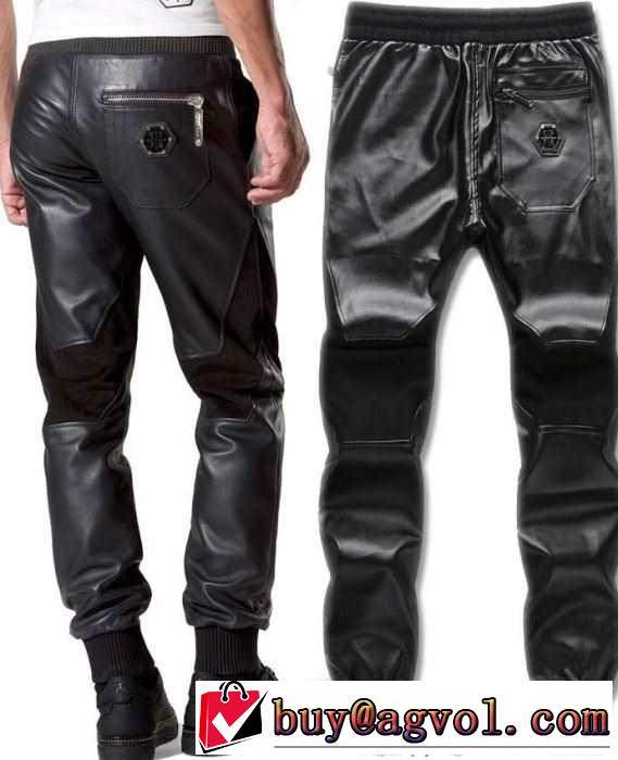今季セール 2015秋冬 PHILIPP PLEIN フィリッププレイン 美脚効果　レザーパンツ