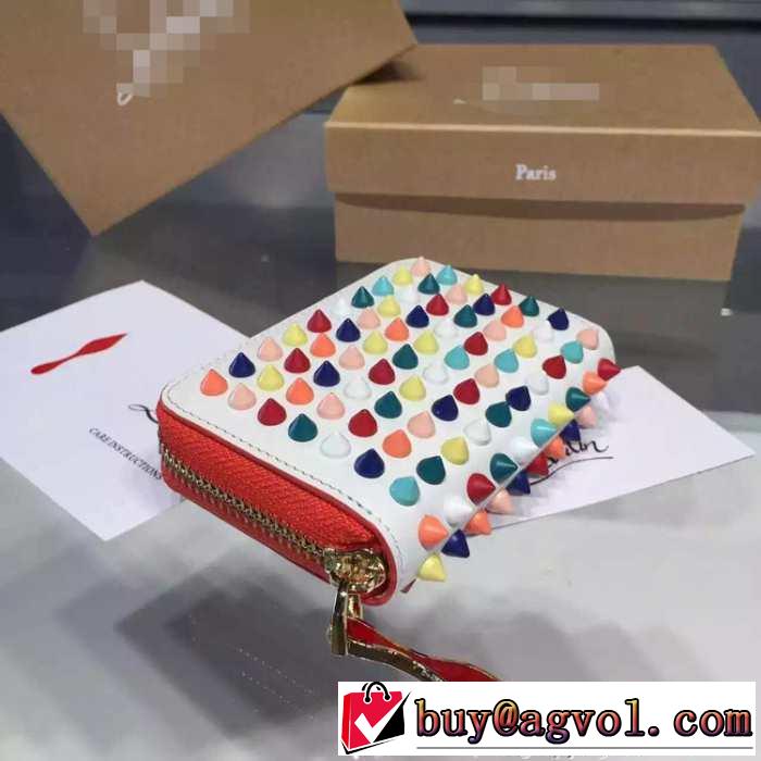 上品上質な 2015 Christian Louboutinクリスチャンルブタン 人気販売　財布 ファスナー　カードケース 多色選択