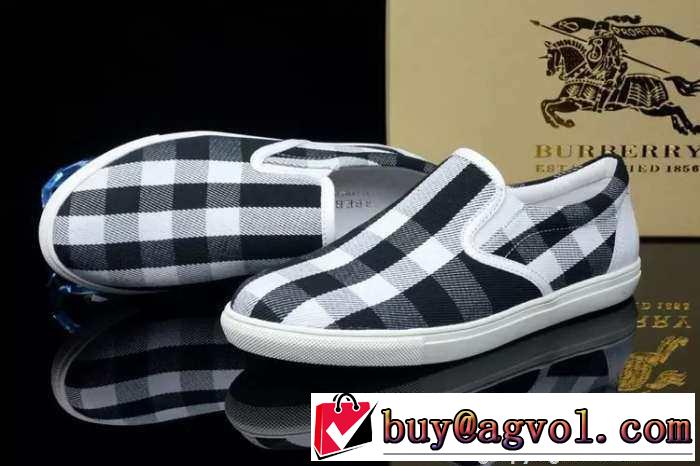 柔軟性満点 2015 BURBERRY バーバリー スリップオン 抗菌、防臭加工