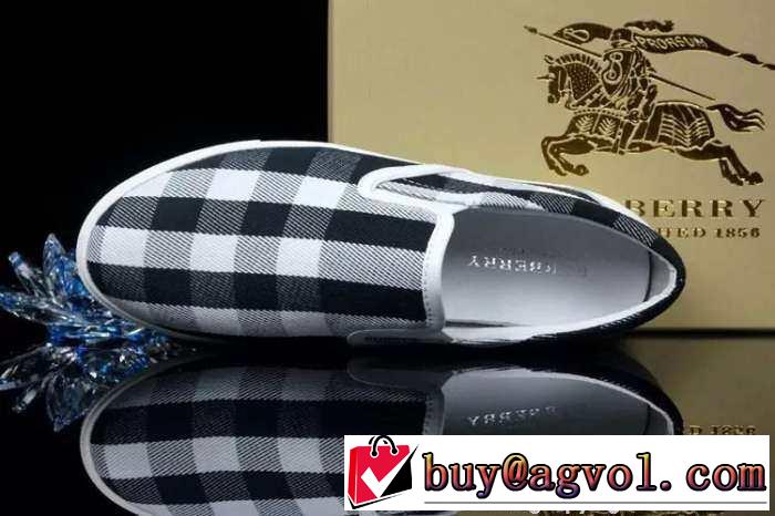 柔軟性満点 2015 BURBERRY バーバリー スリップオン 抗菌、防臭加工