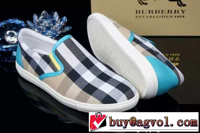 柔軟性満点 2015 BURBERRY バーバリー スリップオン 抗菌、防臭加工