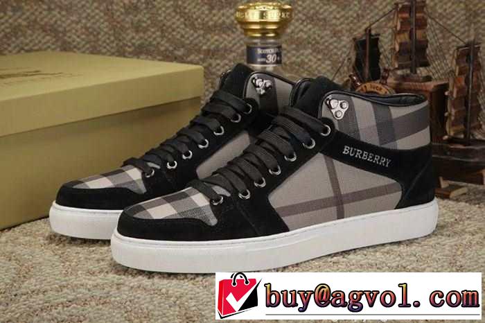 お買い得 2015秋冬 BURBERRY バーバリー 値下げる商品　ハイトップシューズ 2色可選