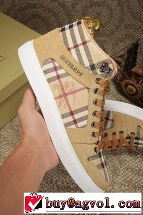 お買い得 2015秋冬 BURBERRY バーバリー 値下げる商品　ハイトップシューズ 2色可選