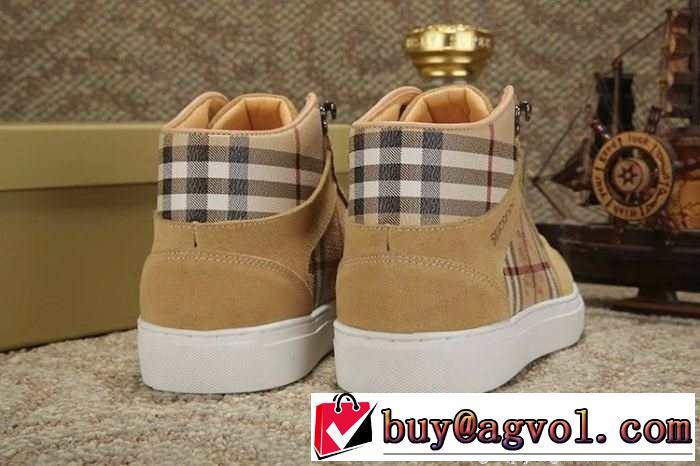 お買い得 2015秋冬 BURBERRY バーバリー 値下げる商品　ハイトップシューズ 2色可選