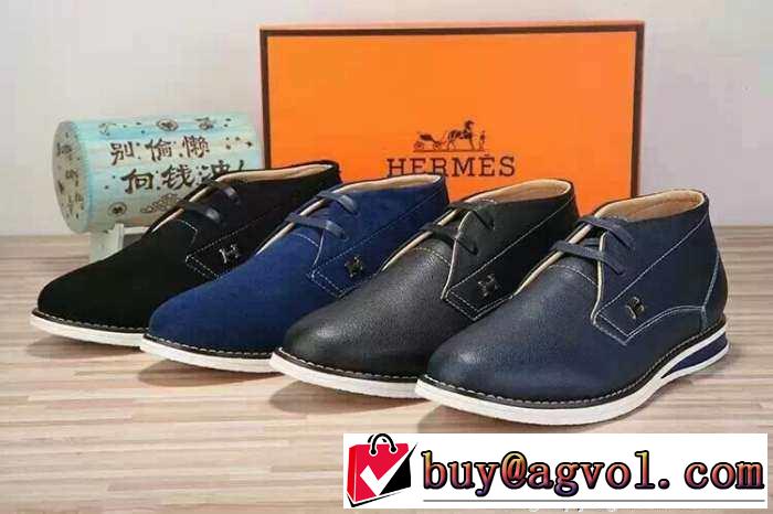 個性的な印象 2015HERMES エルメス 柔らかいインソールでハイカットスニーカー 4色可選