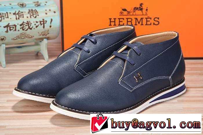 個性的な印象 2015HERMES エルメス 柔らかいインソールでハイカットスニーカー 4色可選