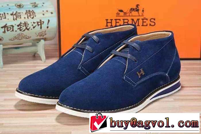 個性的な印象 2015HERMES エルメス 柔らかいインソールでハイカットスニーカー 4色可選