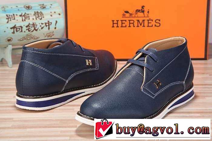 個性的な印象 2015HERMES エルメス 柔らかいインソールでハイカットスニーカー 4色可選