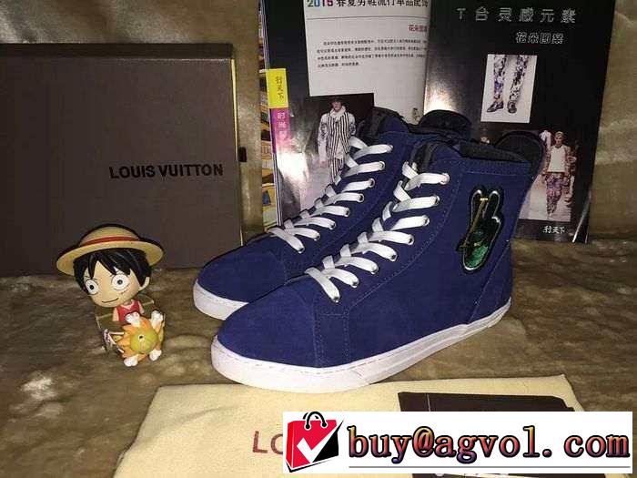 美品　完売　2015 LOUIS VUITTON ルイ  履き心地抜群　ハイカットスニーカー 3色可選
