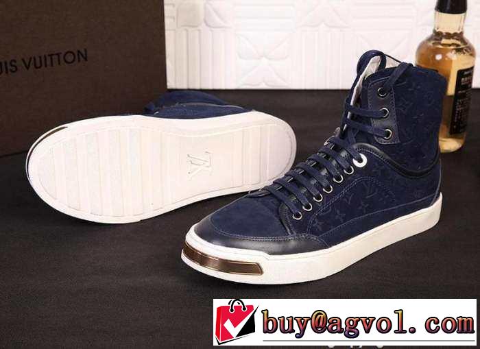 完売 2015 LOUIS VUITTON ルイ ヴィトン お洒落　ハイカットスニーカー 3色可選