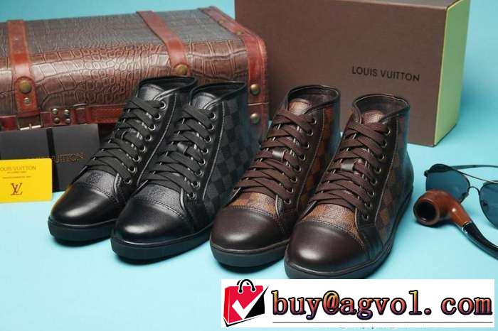 完売品2015  LOUIS VUITTON ルイ ヴィトン 安心感がある ハイカットスニーカー 2色可選