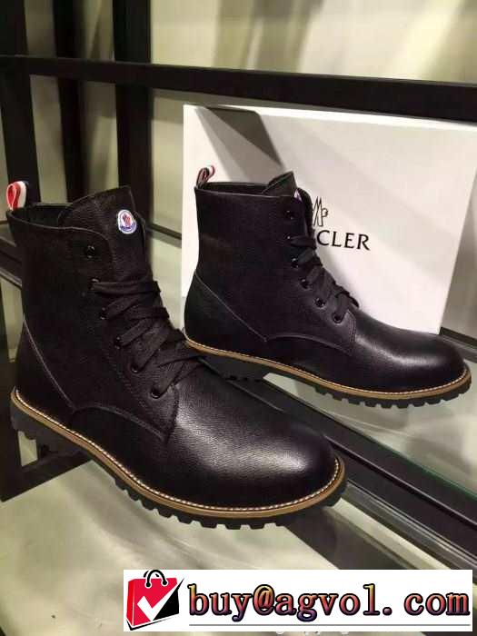 保温性に溢れる 2015秋冬 MONCLER モンクレール 上質なショートブーツ 革靴