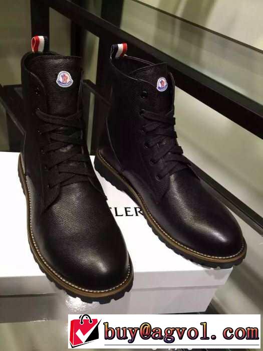 保温性に溢れる 2015秋冬 MONCLER モンクレール 上質なショートブーツ 革靴