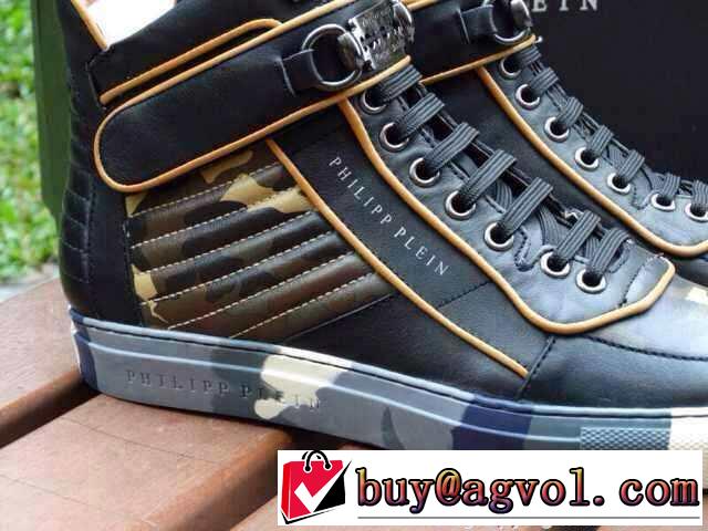 上品　2015  PHILIPP PLEIN フィリッププレイン 魅力がある　ハイカットスニーカー 