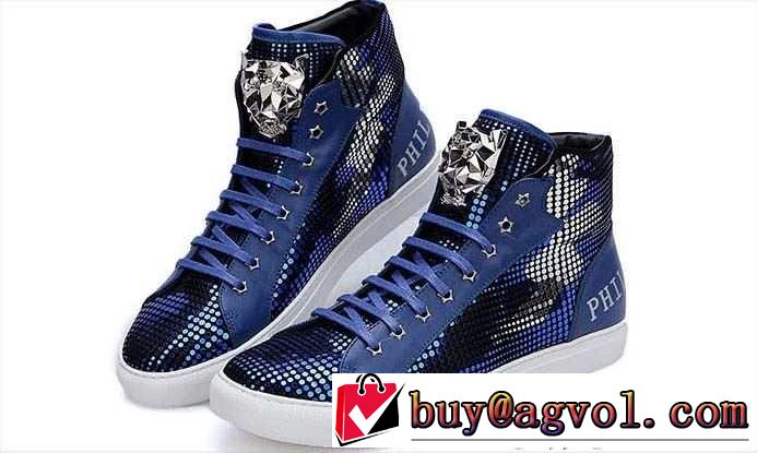 相性抜群な 2015秋冬 PHILIPP PLEIN フィリッププレイン スタイルアップ　ハイトップシューズ 2色可選