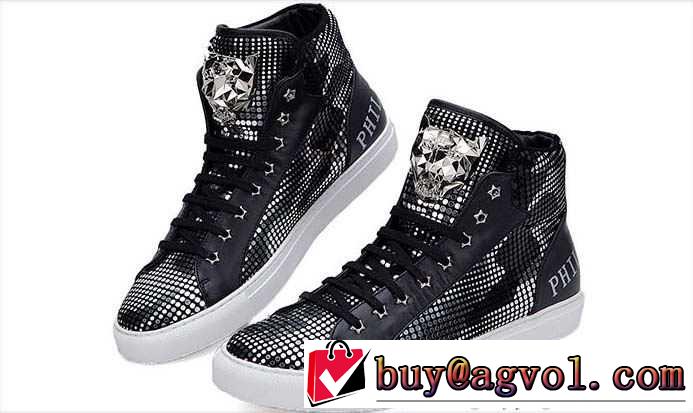相性抜群な 2015秋冬 PHILIPP PLEIN フィリッププレイン スタイルアップ　ハイトップシューズ 2色可選