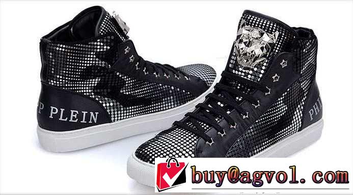 相性抜群な 2015秋冬 PHILIPP PLEIN フィリッププレイン スタイルアップ　ハイトップシューズ 2色可選