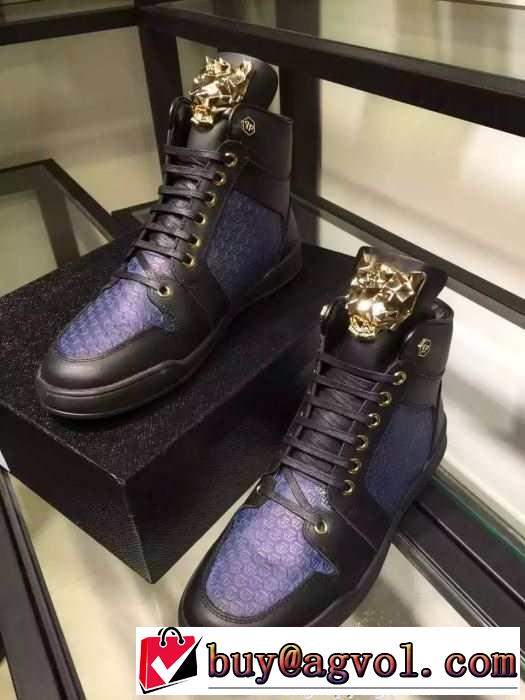 超綺麗 2015秋冬 PHILIPP PLEIN フィリッププレイン 安定性を高めるハイトップシューズ