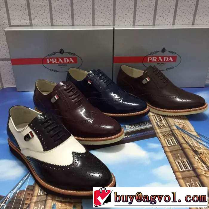 超人気欧米韓流2015 PRADA プラダ ビジネスシューズ 3色可選