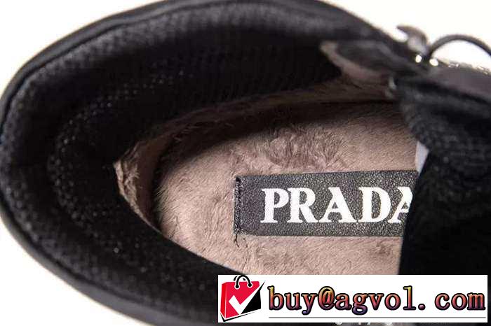 人気上品 2015 PRADA プラダ ハイカットスニーカー 2色可選