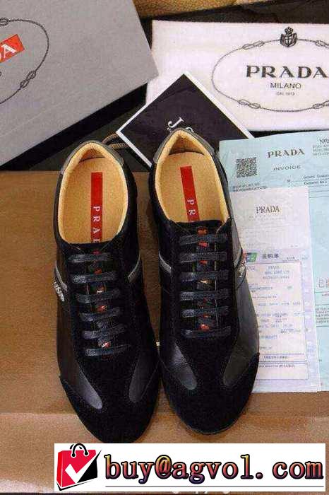 軽量化 2015 PRADA プラダ スニーカー 疲れにくい 2色可選