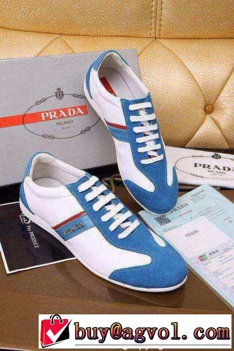 軽量化 2015 PRADA プラダ スニーカー 疲れにくい 2色可選