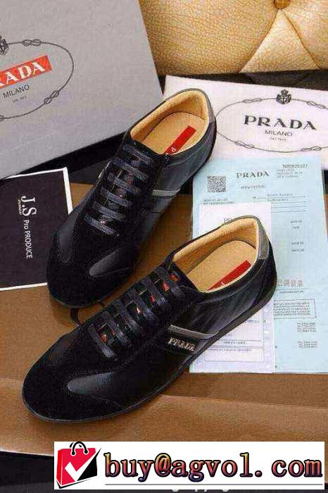 軽量化 2015 PRADA プラダ スニーカー 疲れにくい 2色可選