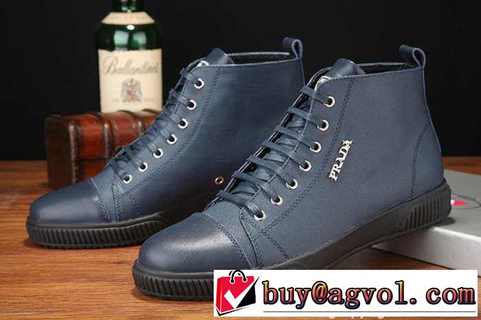 最新入荷！ 2015 PRADA プラダ ハイトップシューズ 3色可選