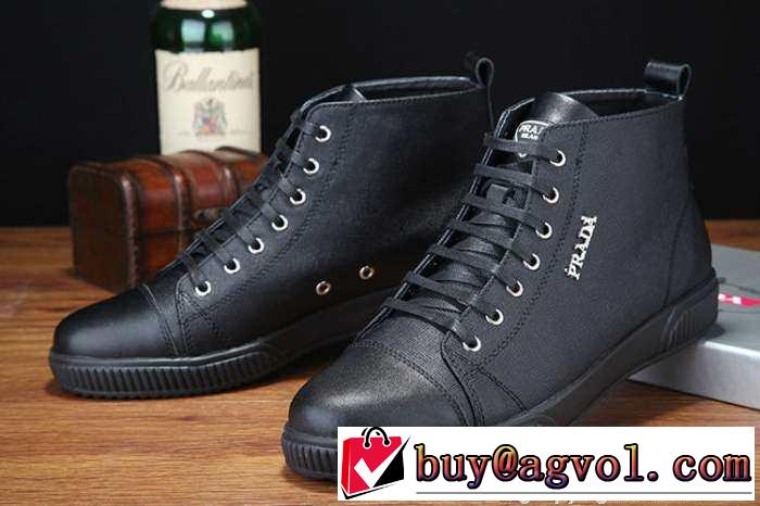 最新入荷！ 2015 PRADA プラダ ハイトップシューズ 3色可選
