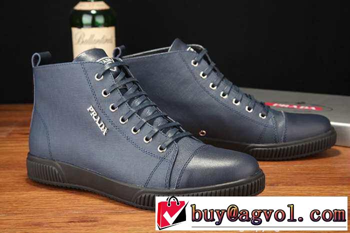 最新入荷！ 2015 PRADA プラダ ハイトップシューズ 3色可選