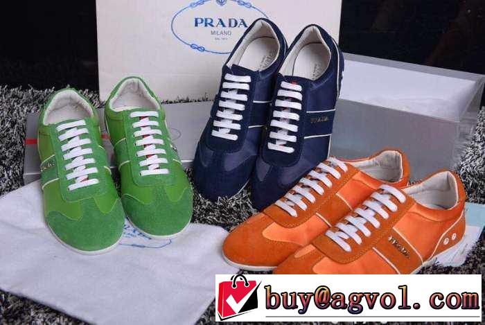 超目玉! 2015 PRADA プラダ ランニングシューズ 靴の滑り止め 3色可選