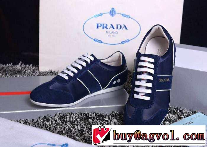 超目玉! 2015 PRADA プラダ ランニングシューズ 靴の滑り止め 3色可選