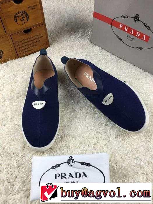 耐久性に優れ! 2015 PRADA プラダ カジュアルシューズ 2色可選