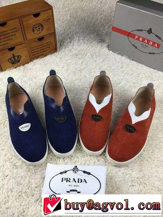 耐久性に優れ! 2015 PRADA プラダ カジュアルシューズ 2色可選
