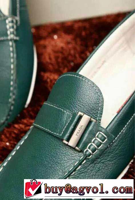 究極柔らかい質感 2015 個性派 PRADA プラダ ビジネスシューズ 革靴