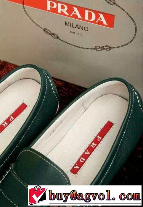 究極柔らかい質感 2015 個性派 PRADA プラダ ビジネスシューズ 革靴