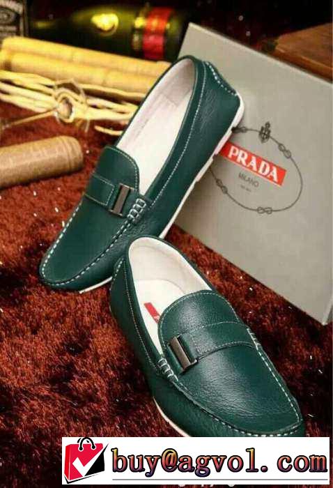 究極柔らかい質感 2015 個性派 PRADA プラダ ビジネスシューズ 革靴