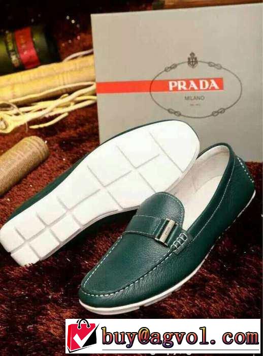 究極柔らかい質感 2015 個性派 PRADA プラダ ビジネスシューズ 革靴