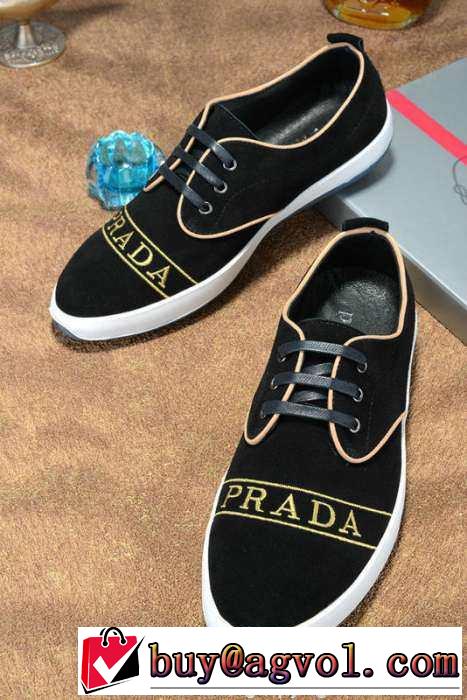 爆買い欧米韓流雑誌 2015 PRADA プラダ カジュアルシューズ 2色可選抗菌?防臭加工 