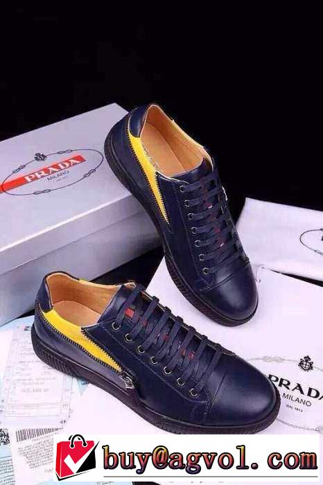 目玉のデザイン！ 2015 PRADA プラダ スニーカー 2色可選
