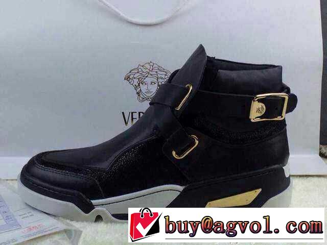 モデル愛用  2015 VERSACE ヴェルサーチ 人気商品 ハイカットスニーカー 2色可選