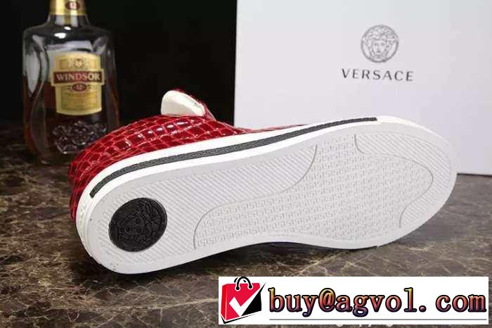 大好評! 2015 VERSACE ヴェルサーチ ハイカットスニーカー 抗菌?防臭加工 2色可選