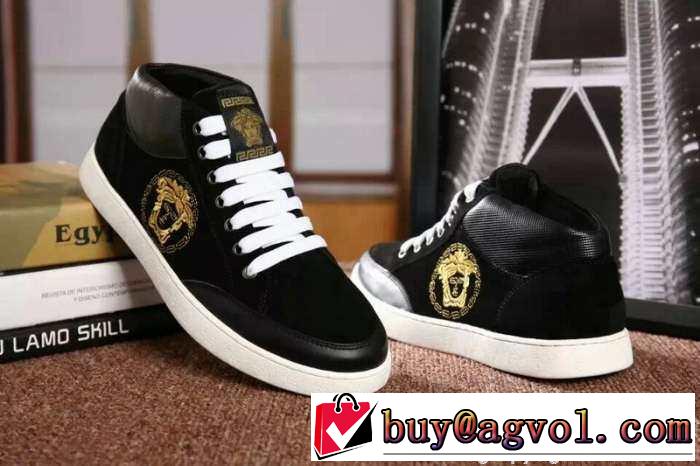 大特価　2015  VERSACE ヴェルサーチ ハイカットスニーカー 最旬アイテム