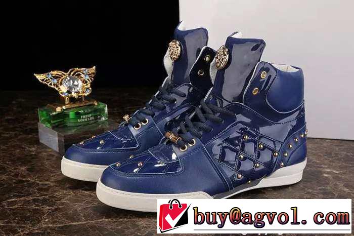 格安！ 2015 VERSACE ヴェルサーチ ハイカットスニーカー 抜群の雰囲気